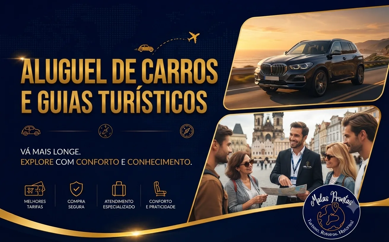 Aluguel de carros e guias turísticos